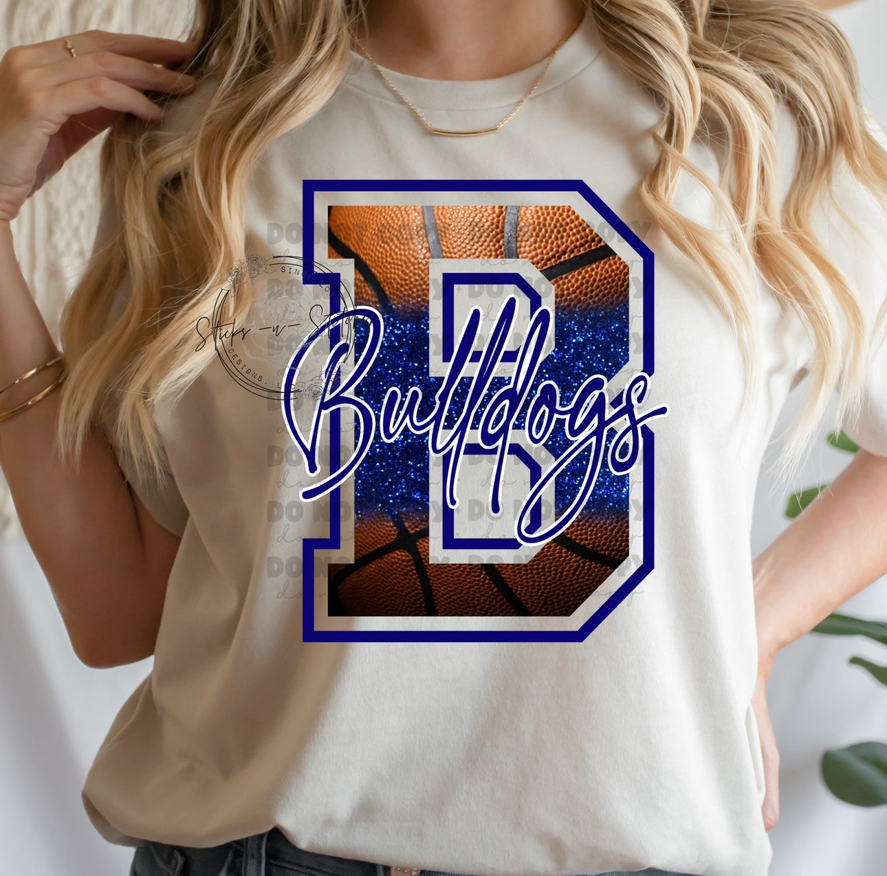 Faux Glitter Custom Basketball Tee